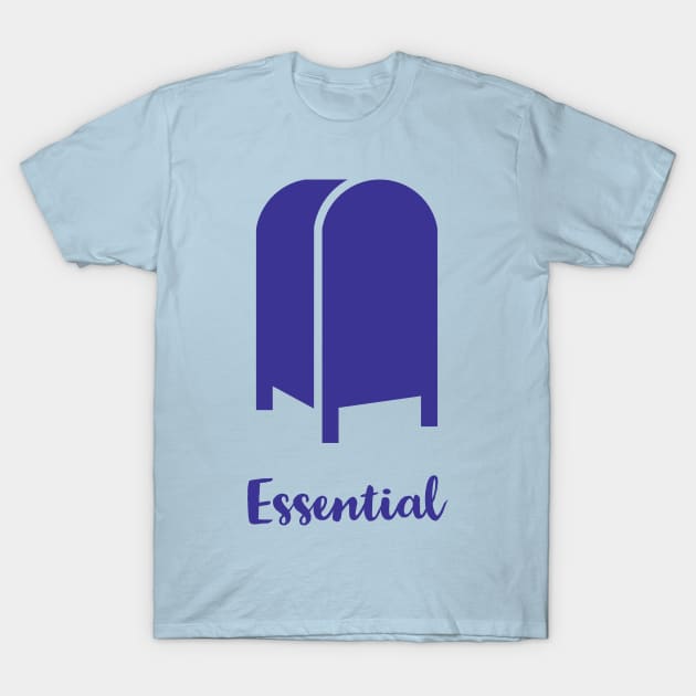 Essential Postal Box Post Office USPS Blue T-Shirt by terrybain